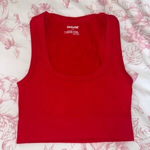 red garage tank top